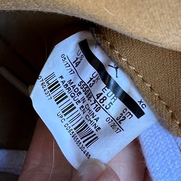 Nike AIR JORDAN I HIGH
WHEAT OG high top Rare size 14 - Picture 15 of 15